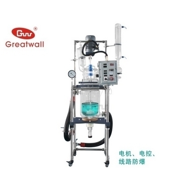 鄭州長城科工貿(mào)防爆調(diào)速玻璃反應(yīng)釜GR-10Ex（三層）